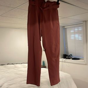 Tie front dusty rose womens dress pants. Sz Med.
